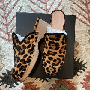 J Crew Hair Calf Clog Sz 7